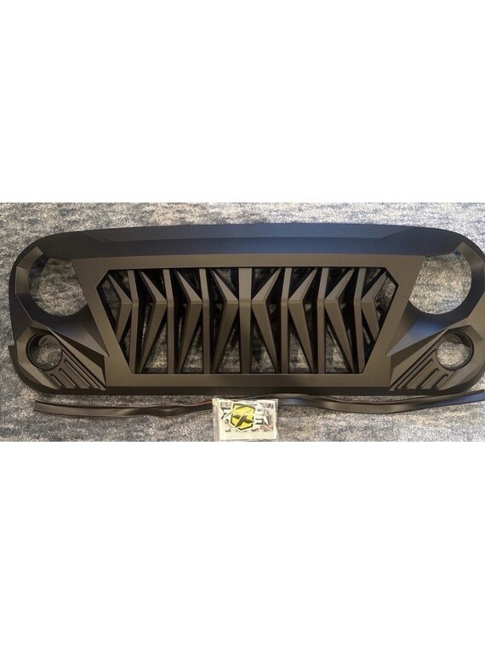 Jeep JK Wrangler Aftermarket "Angry" Grille Matte Black 2007-2017 118588 Nib
